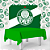 Kit festa Palmeiras Decora Toalha Verde + 25 balões + Painel - Imagem 2