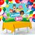 Kit festa Mundo Bita Anive Toalha Amarela+ 25 balões +Painel - Imagem 2