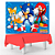 Kit festa Sonic Decoração Anive Toalha Vermelha + Painel TNT - Imagem 2