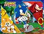 Kit festa Sonic Decoração Anive Toalha azul +Painel Plastico - Imagem 7