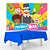 Kit festa Mundo Bita Decoração Anive Toalha azul + Painel GG - Imagem 1