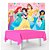 Kit festa Princesas Disney Decoração Toalha Rosa+ Painel TNT - Imagem 1