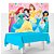 Kit festa Princesas Diney Decoração Toalha Azul +Painel TNT - Imagem 1