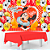 Kit festa Minnie Decoraçã Toalha Vermelha+ 25 balões +Painel - Imagem 12