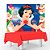Kit festa Branca de neve Decoração Toalha Vermelha+ Painel G - Imagem 2