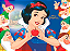 Kit festa Branca de neve Decoração Toalha Plástica + Painel - Imagem 8
