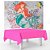 Kit festa Ariel Decoração Toalha Rosa + Painel TNT 1,40m - Imagem 2