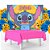 Kit festa Stitch Decoração Toalha Rosa +25 balões +Painel - Imagem 20