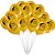 25 Balão Bexigas n9 decoração Natal Festa Dourado e preto - Imagem 1