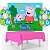 Kit festa Peppa Pig Decoração Painel +Toalha Rosa + 25 Balão - Imagem 1