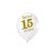 25 Bexigas balão n9 Decoração 15 Anos Branco e Dourado festa - Imagem 2