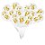 25 Bexigas balão n9 Decoração 15 Anos Branco e Dourado festa - Imagem 1