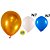 Kit Festa Balão 125 bexigas Dourada + Branca +Azul Decoração - Imagem 3