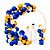Kit Festa Balão 125 bexigas Dourada + Branca +Azul Decoração - Imagem 2