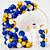 Kit Festa Balão 125 bexigas Dourada + Branca +Azul Decoração - Imagem 1