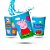 12 Copos de papel decoração Peppa Pig 180ML festa aniversário - Imagem 1