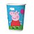 12 Copos de papel decoração Peppa Pig 180ML festa aniversário - Imagem 3