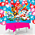 Kit festa Patrulha Canina Painel+ Toalha Rosa +25 balões - Imagem 11