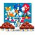 Kit Festa Decoração Sonic Painel Gigante + Forminhas+ Vela 7 - Imagem 1