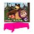 kit festa Masha e o Urso Decorcão Painel TNT + Toalha rosa - Imagem 1