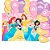 Kit Festa Decoração Princesas Disney Painel GG + 25 Balões - Imagem 1