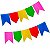 Decoração Festa Junina Arraia bandeira Plástica 10m mais cor - Imagem 1