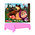 kit festa Masha e o Urso Decora Painel+ Toalha Rosa Plástica - Imagem 2