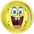12 Un Pratos Decoração Bob Esponja Festa Aniversário 18cm - Imagem 3