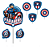 Topo de bolo Decoração Vingadores Capitão América Festa Aniv - Imagem 5