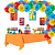 Kit festa Divertidamente Decoração Completa + Balão + Toalha - Imagem 1