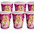 Kit festa Barbie Decoração Pratos + Copos 16pçs Aniversário - Imagem 4