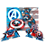 Kit festa Capitão America Decoração Painel TNT + 6 Display - Imagem 1