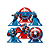 Kit festa Capitão America Decoração Painel TNT + 6 Display - Imagem 4