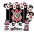 Kit festa Corinthians Decoração Painel TNT + Display + Balão - Imagem 1