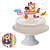 Topo de bolo 6pçs Decoração Mundo bita Festa Aniversário - Imagem 1