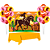 Kit festa Boiadeira Decoração Painel+Toalha Amarela+25 Balão - Imagem 1