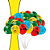 Kit festa Turma da monica Decora Painel+Toalha Amarelo+Balão - Imagem 5