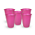 50 Copos Descartáveis Festa Rosa Fucsia Decoração Aniversár - Imagem 6