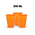 50 Copos Descartáveis Festa Laranja Decoração Anivers 200ml - Imagem 3