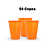 50 Copos Descartáveis Festa Laranja Decoração Anivers 200ml - Imagem 2