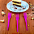 Kit Descartáveis Roxo festas 110peçs Pratos Copos Garfos - Imagem 8