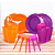 Kit Descartáveis Halloween festas Laranja e Roxo 220 peças - Imagem 5