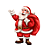 Papai Noel Grande Decoração Natal Festa completa 70x45cm - Imagem 1