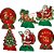 6 Display Decoração Natal Festa Completa 19cm cor e resistência - Imagem 5