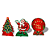 6 Display Decoração Natal Festa Completa 19cm cor e resistência - Imagem 5