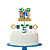 Kit festa Sonic Decoração Topo De bolo + Vela 5 Anos Aniver - Imagem 2