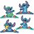 4 Display Decoração Stitch Festa Aniverário completo 20cm - Imagem 1