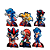 6 Display de mesa Decoração Sonic 3 Festa completa 20cm - Imagem 1