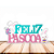 Decoração Festa Letreiro Feliz Páscoa Painel C/ Glitter 56cm - Imagem 1