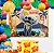 Kit festa Stitch Filme Decoração aniversário Painel + Balão - Imagem 4